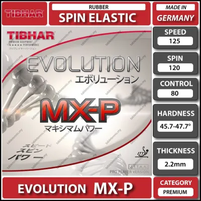 Tibhar Evolution MX-P MXP Spin Elastic Table Tennis Rubber Getah Ping Pong MXP Made In Germany