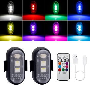 LECART Wireless Strobe Lights for Cars Bikes Motorcycle Scooter Magnetic Led Anti-Collision Lights with Remote Control Rechargeable Strobe Light 2 Pcs