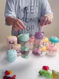 2 PCS Milk Powder PotsCandy Storage TankFormula Dispenser Portable Milk Powder Formula Dispenser Container Pot Milk Cans Snack Storage for Travel