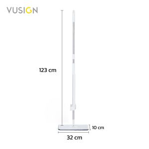 Vusign ไม้ถูพื้นหัวแบน ไม้ม๊อบถูพื้น ไม้ถูพื้น ไม้ถู ม็อบดันฝุ่น ถูง่ายสบายมือ หมุนได้ 360 องศา ผ้าไมโครไฟเบอร์ ทำความสะอาดง่าย ดูดซับสิ่งสกปรกได้ดี Flat Mop