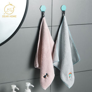 Dear Home ผ้าเช็ดหน้า ผ้าเช็ดมือ ผ้าเช็ดผม ผ้าขนหนู ผ้าขนหนูเนื้อนุ่มปักลาย ซับน้ําไว เนื้อนุ่ม ผ้าดูดซับน้ํา เช็ดหน้า