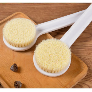 Soft Bristles Shower Brush - Long Handle Exfoliating Body Scrub Radiant Skin Refreshing