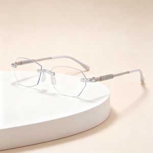 (+0~+400)Presbyopia Reading Glasses Blue Light Blocking Screen Protection Vintage Ultra Light Frameless For Daily Party Shopping Cermin Mata Baca Middle-Aged Elderly