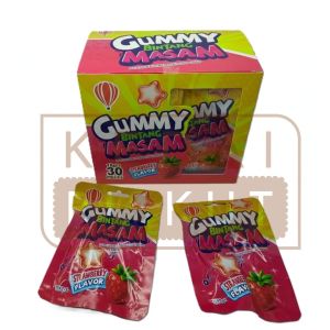 GUMMY STAR SOUR STRAWBERRY FLAVOUR 13Gx30pcs