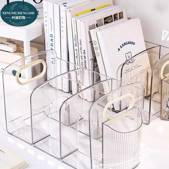 XMDS💖 Trong suốt Acrylic giá sách kệ sách chia giá sách kẹp giữ sách ...