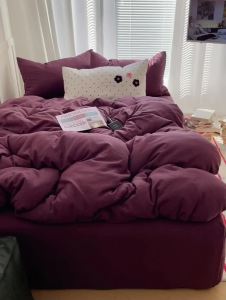 Melard Washed Cotton Bedding Set Non-Cotton Pure Cotton Duvet Cover Student Dormitory Bed Single Bedding Three-Piece Set LZD