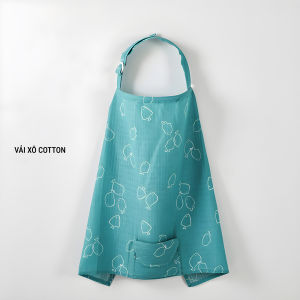 Khăn choàng che bé khi bú khi đi ra ngoài vải 100% cotton kèm túi đựng | OEM