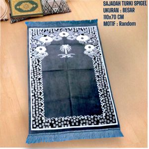 Sajadah Beludru Turki Spigel Motif Warna Bahan Halus Lembut Ukuran Besar 110x70cm Bisa COD