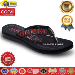 SANDAL JEPIT FLAT WANITA REMAJA DEWASA CARVIL THALIA SENDAL JEPIT FASHION PEREMPUAN TRAVEL BRANDED [DEJAVU STORE]