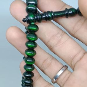 Tasbih muslim akar bahar taliarus serat hijau model mentos