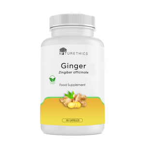 Naturethics Organic Ginger Capsules All Natural Pure Non GMO Herbal Food Supplements FDA approved Lowers Blood Sugar and High Blood Pressure Strengthens Immune System