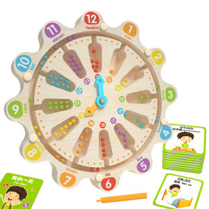 Wooden Clock Magnetic Maze Fine Motor Training Toys Montessori Early Education Learning Activity Planning Developing Good Habits