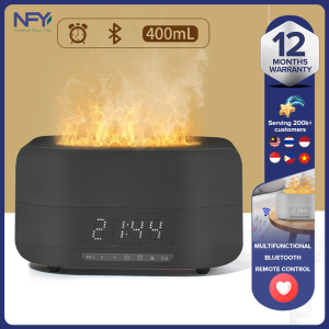 2023 NEW multifunctional flame humidifier home aromatherapy machine/Bluetooth speaker/simulated flame office small speaker/bedroom atmosphere light