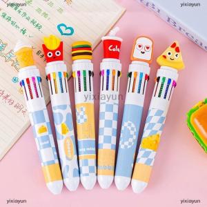 [COD] yixiayun Cartoon Capybara 10-Color Ballpoint Pen Cute 0.5mm Colorful Ink Gel Pen School Office Supplies Stationery Multicolored Pen