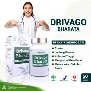 Drivago Bharata Asli - Obat Stroke - Jantung Koroner - Koleterol Isi 50 kapsul 100% Terbukti Lebih Ampuh