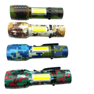 PROMO [ TERMURAH ] Senter Mini Loreng Super Terang / Senter Mini LED Zoom XPE + LED Samping COB Nyala Sangat Terang USB / Lampu Senter Torch  / SenTer Kepala
