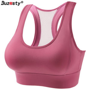 Buzesty เสื้อชุดชั้นในออกกำลังกายกีฬาผู้หญิงบุนวมดันไร้สายหัวเข็มขัดปรับได้กีฬาวิ่งจ้อกกิ้งออกกำลังกายชุดชั้นในกีฬาชุดชั้นในโยคะพลัสขนาด