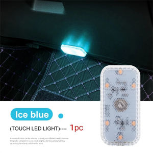 Lampu Led Mobil Touchscreen Mini / Mobil Interior Lampu Tarik Magnet Usb Rechargeable Untuk Atap Mobil Bagasi