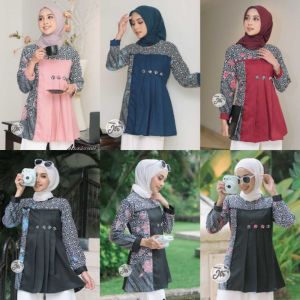 Blus Wanita / Blus Batik Wanita / Blus Batik Wanita Modern / Bolero Batik / Blus Bolero Batik / Blus Batik Terbaru / Blus Batik Murah