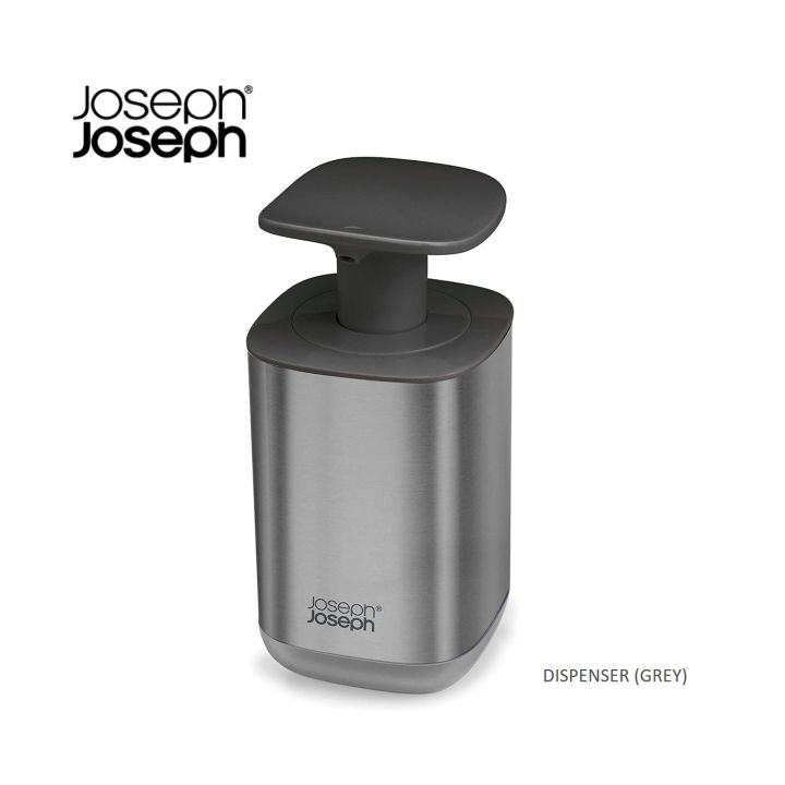 Joseph Joseph Presto StainlessSteel Hygienic Soap Dispenser (Grey