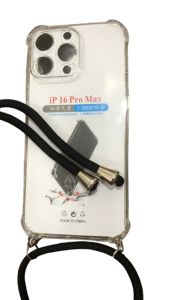 IXB Clear TPU Phone Case with Adjustable Lanyard for iP 14/13/12/11 Pro Max 7+/8+/XR/XS Max - Fast SG Shipping