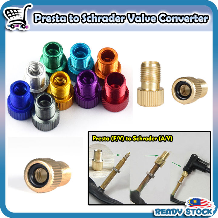 Presta Valve Converter Presta Valve Adapter Copper Presta to Schrader
