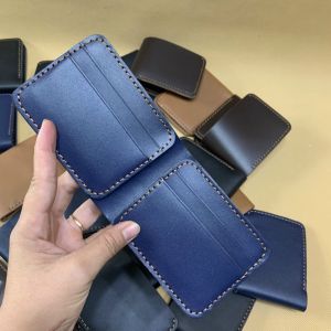 Ví Da Bò Nam MiNi KaNe Không Khóa Kéo Truyền Thống ( 11X8 ) Khâu Tay Thủ Công Hanmade Tinh Xảo Theo Phong Cách Phương Tây - Bóp Da Thật 100% Bảo Hành 24 Tháng