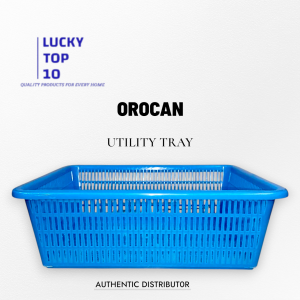 Orocan High Quality Plastic Utility Tray/Documents & Files Holder/Heavy Duty Mesh Colander/Large Organizer/Multi Uses Rectangular Plastic Tray Bin Organizer/Large Fruit Tray Storage Basket/Crates/Multi-Purpose Plastic Tray/ Household Lightweight Tools