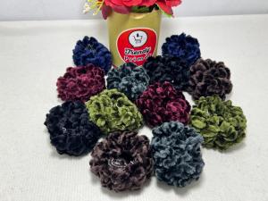 Ikat rambut ubur mini cepol mini isi 12 pcs gelap/cerah