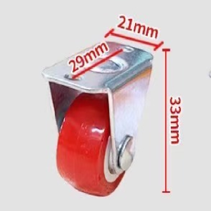1 inch 1.5 inch 2inch Universal Swivel PP red caster wheel furniture wheel Silent push wheel castor