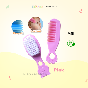 Sikat Baby Newborn Satu Set 2 In 1 Sisir Rambut Baby Lembut Sikat Rambut Baby Perlengkapan Mandi