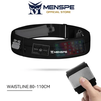 MENSPE Outdoor Running Multi functional Surrounding Ultra thin Invisible Fit Waterproof Sports Waist Pack Jogging Belt Fanny Pack for Workouts Sports Outdoor