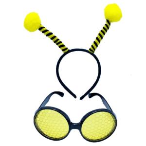 Adult Teenagers Cosplay Cartoon Bee Shape Headband & Sunglasses Live Broadcast Christmas Carnivals Party Headpiece