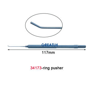 GREATLH Titanium Alloy Double Notched Fixation Forceps Suarez Spreader Corneal Ring Set Ophthalmic  Tool