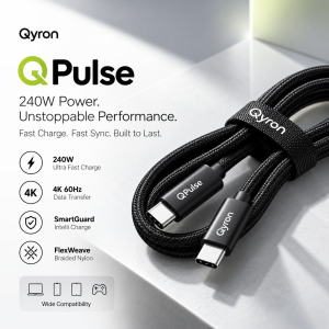 QPulse by QyronLabs | 240W Ultra Fast Charge Cable #Qyron