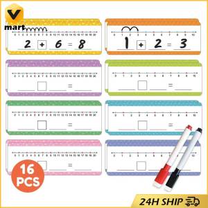 Computing teaching tool kindergarten grade one within 20 / 10 addition and subtraction table digital enlightenment toy card Mathematics Learning Flash Cards 1set Kids Reusable Mathematics Teach Card Erasable Pen Educational Toy