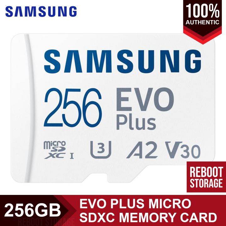 Samsung EVO Plus micro SDXC 256GB U3 class 10 A2 V30 UHS-I Memory