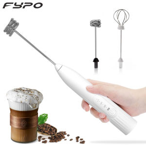 Fypo USB rechargeable Whisk Coffee Mixer Double heads Milk Frothers Kitchen Baking Stirrer Electric Egg Beater Coffee Tea Mixer