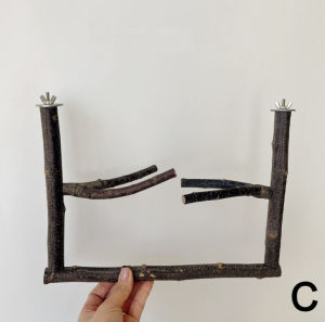 🇸🇬 Bird Perch Stand: Natural Wood Branch for Claw and Beak Grinding Parrot Toy