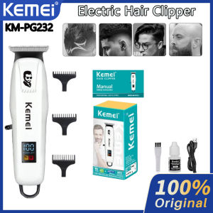 Kemei เครื่องตัดผมไฟฟ้าแบบชาร์จไฟได้ สำหรับผู้ชาย ปัตตาเลี่ยนมืออาชีพ พร้อมจอLCD แบตเตอรี่ทนนาน ช่างตัดผมรุ่น KM-809A