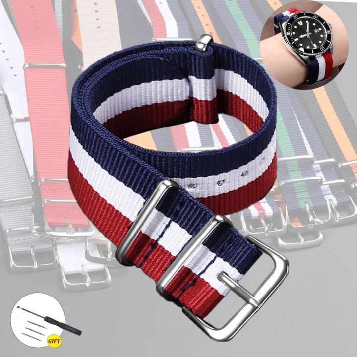 NATO Nylon Watch Strap Fabric Watchband Belt Canvas Nylon Watch Bands Colorful Nylon Strap 14mm