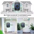 2025 HOT CACAZI A10 Intelligent AC 100-240V wireless doorbell waterproof 300M range door bell home 38 chimes door ring. 