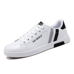 ALVIN Hot Sale Mens  White Shoes Sneakers Trendy Shoes  Korean Version of the Trend Low-Cut Small White Board#8610