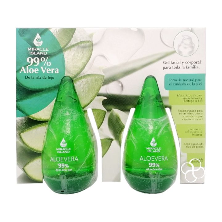 Miracle Island 99% Moisturizing Aloe Gel 2 x 250mL | Lazada PH