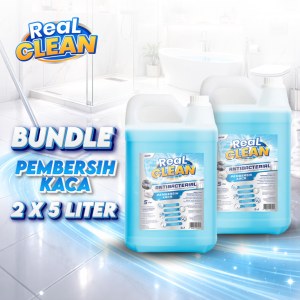 (BUNDLE) Real Clean Pembersih Kaca 5 Liter x 2 PCS Anti Bakteri Glass Cleaner