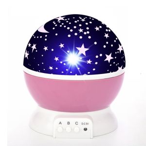 Star LED Projector Starry Sky Lamp Rotating Cute Room Decor Kawaii USB Battery Powered Night Light for Kids Baby Girl Bedroom Specialty Lighting