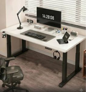👉Free Installation👈  [SG STOCK] Electrically adjustable desk dual motors four columns computer desk home desk