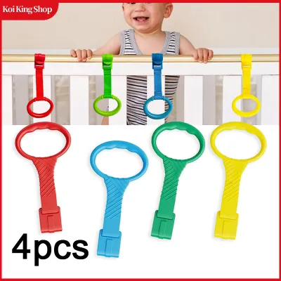 4pcs Baby Walking Assistant Baby Stand Up Ring Playpen Pendants Baby Toys Red/Blue/Green/Yellow