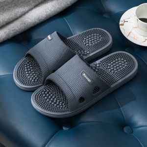 Free Shipping Massage Slippers For Men Home Use Foot Acupressure Non-Slip Bath Slippers MenS Hotel Summer PVC Slippers