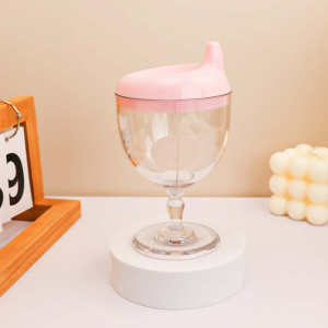 Cherry.Shop แก้วสำหรับเด็ก แก้วหัดดื่มน้ำสำหรับเด็ก รูปทรงถ้วยไวน์ 150ml. พร้อมส่ง
